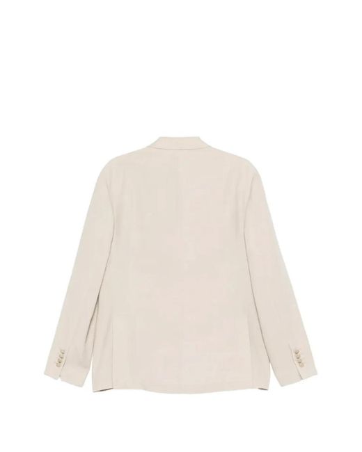 Eleventy Natural Double-Breasted Blazer for men