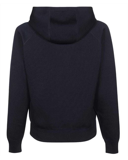 Tom Ford Blue Long-Sleeved Hooded Sweater for men