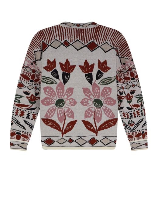 Farm Rio Multicolor Floral Embroidered Cardigan