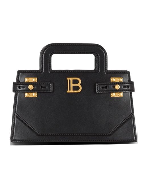 Balmain Black Small B-Buzz Top Handle Bag