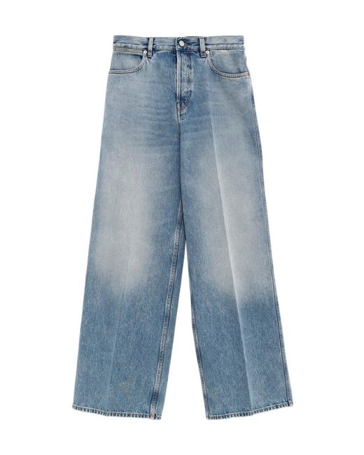 Gucci Blue Wide-Leg Denim Jeans