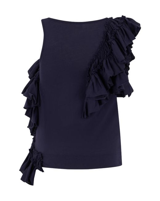 Dries Van Noten Blue Sleeveless Tops