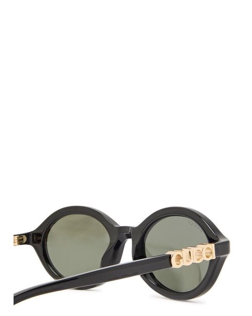 Gucci White Roundframe Sunglasses