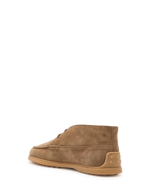 Tod's Brown Polacco Suede Boots for men