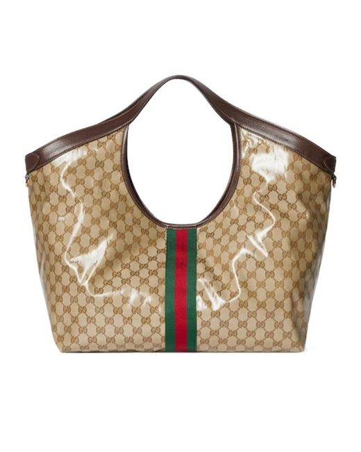 Gucci Metallic Giglio Large Tote Bag