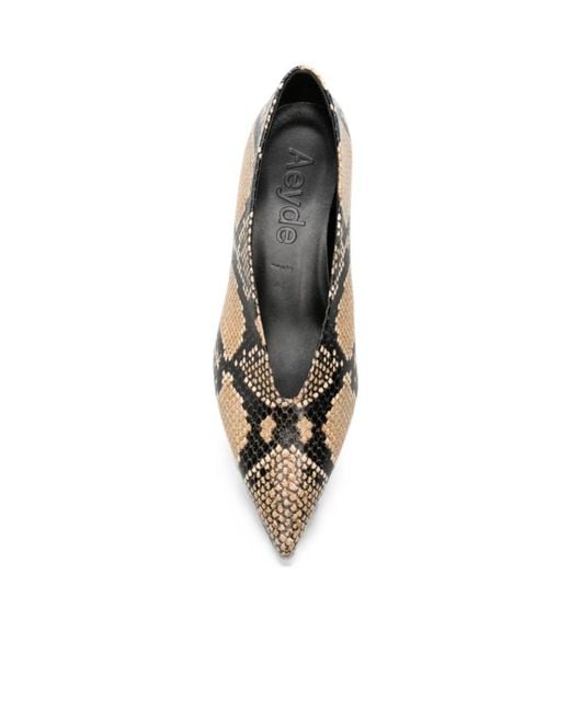 Aeyde Brown Pointed-Toe High Heels