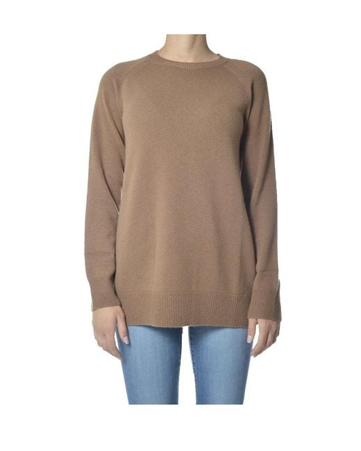 Max Mara Natural Long Sleeve Round Neck Pullover