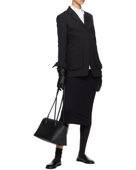 The Row Black Alania Plain Skirt