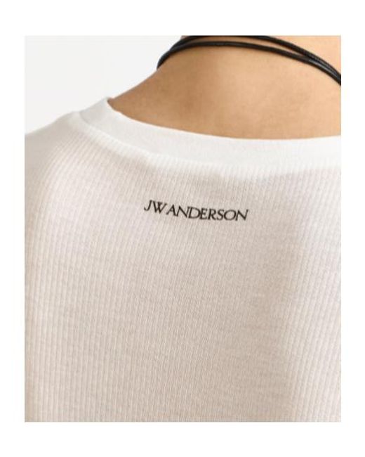 J.W. Anderson White Jw Anderson Long Sleeve Crew Neckline Top
