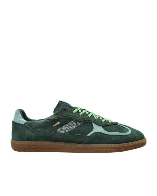 Alohas Green Low-Top Lace-Up Casual Sneakers for men