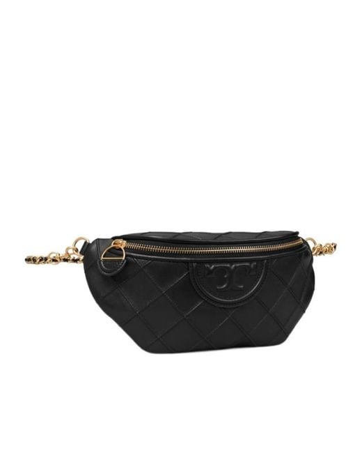 Tory Burch Black Fleming Logo Embossed Belt Bag