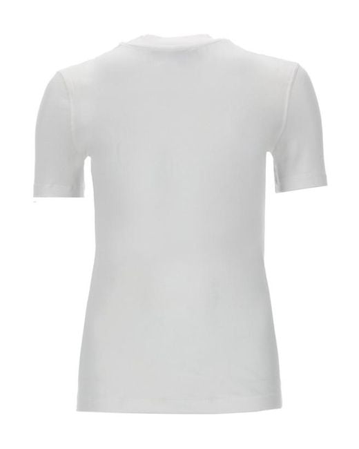 Versace Gray Jeans Couture T-Shirt Con Stampa Logo