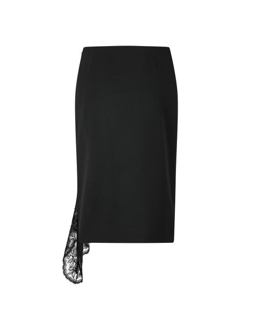 McQueen Black Midi Pencil Skirt