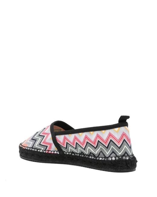 Missoni Brown Chevron-Knit Espadrilles