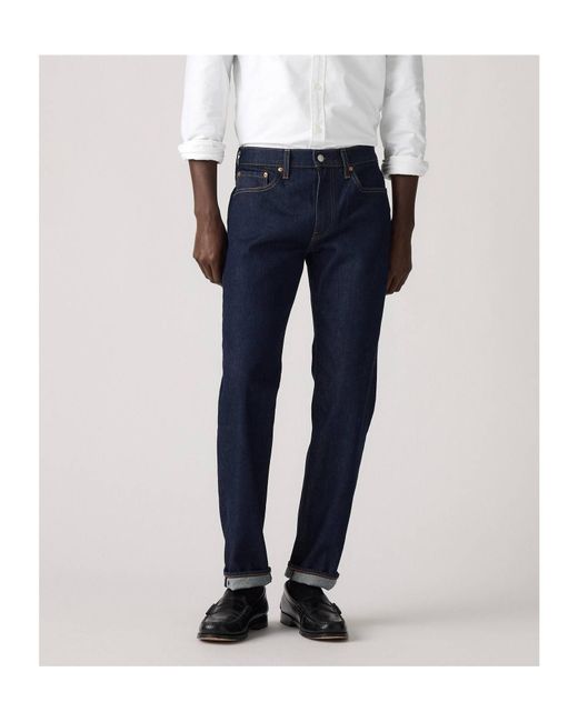 Levi's Blue 502 Taper Selvedge Jeans for men
