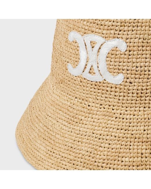Céline Natural Triomphe Bucket Hat