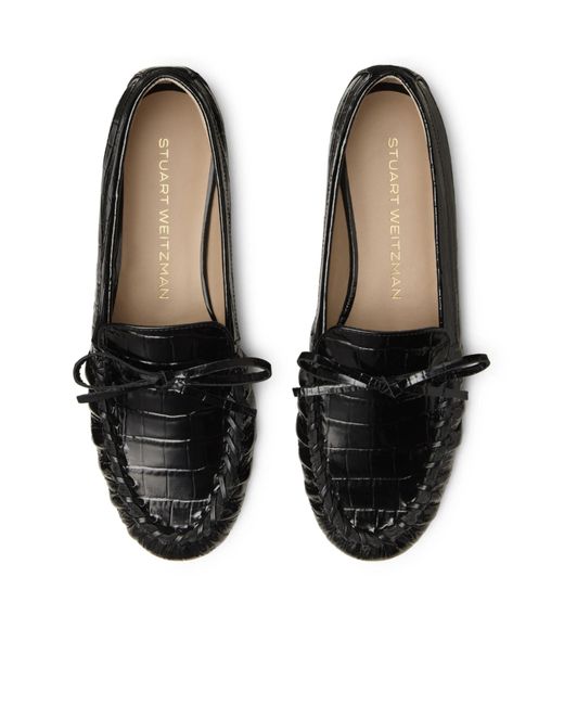 Stuart Weitzman Black Britt Bow Flats