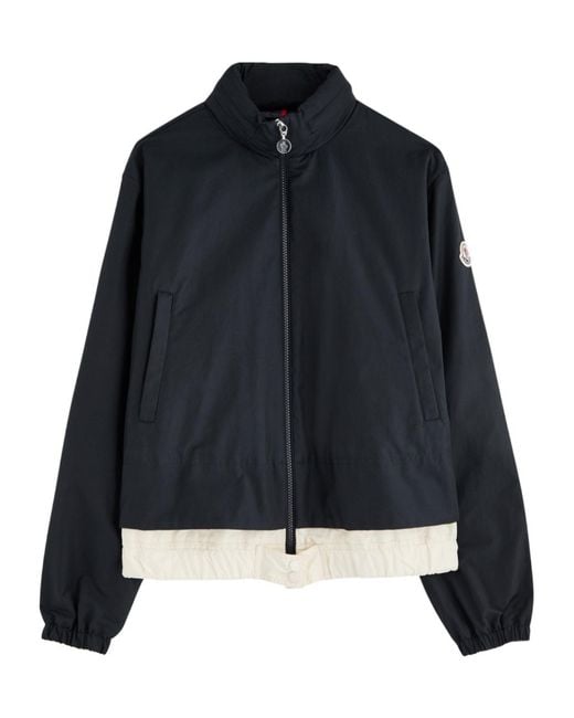 Moncler Black Janze Hooded Cotton-Blend Jacket