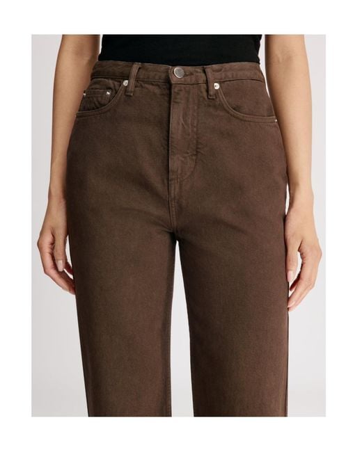 Loulou de Saison Brown Jude Lds Straight Leg Jeans