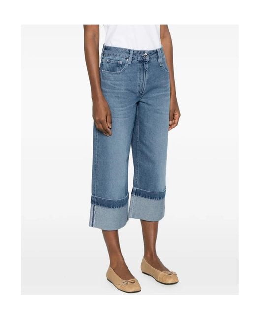 Simone Rocha Blue Cuffed Jeans