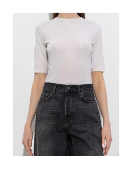 Fabiana Filippi White Crew Neck Knitwear
