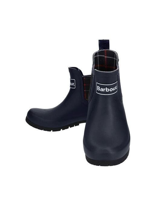 Barbour Blue Kingham Short Wellingtons