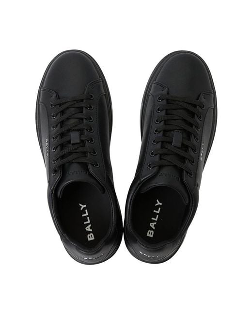 Bally Black Lace-Up Low-Top Casual Shoes for men