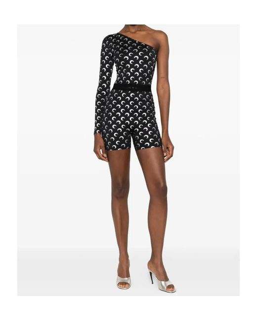 MARINE SERRE Black Moon Printed Shorts