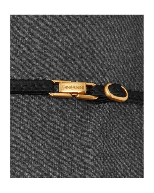 Saint Laurent Black Backless Long-Sleeved Bodysuit
