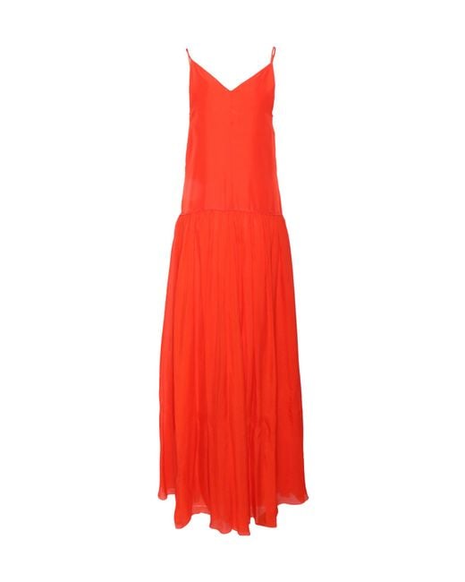 Forte_forte Red Strapped Maxi Dress