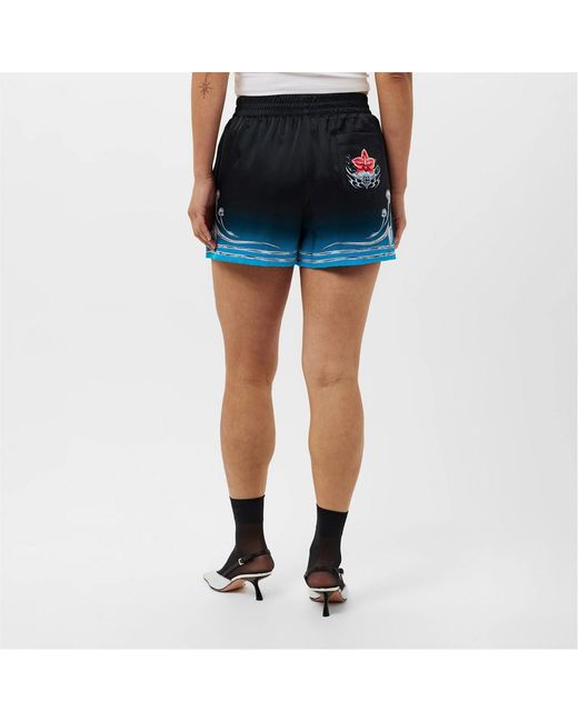 Casablanca Blue Elastic Waist Shorts