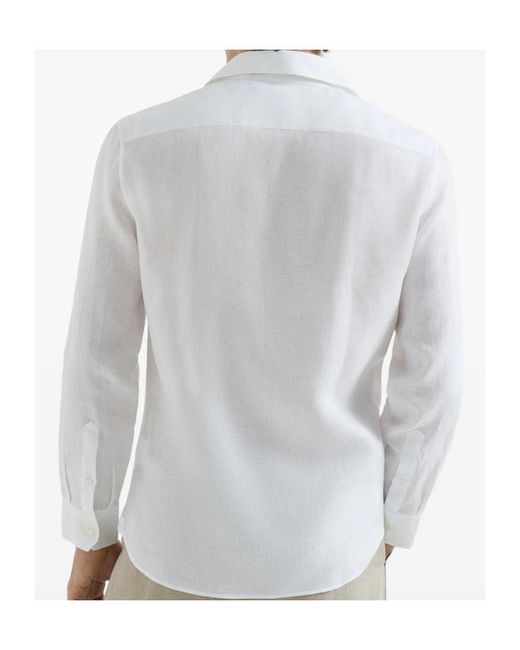 Brunello Cucinelli White Linen Shirt for men