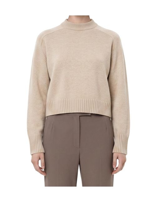 Soeur Natural Ribbed Knit Sweater