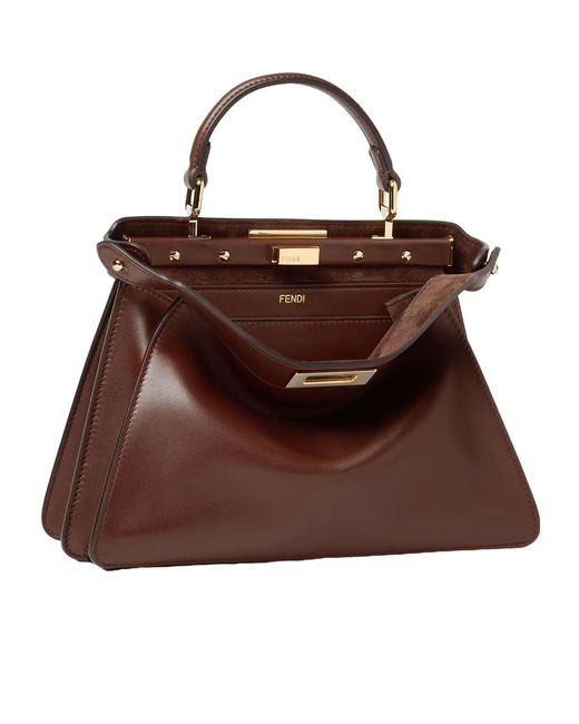 Fendi Brown Peekaboo Iseeu Small Tote Bag