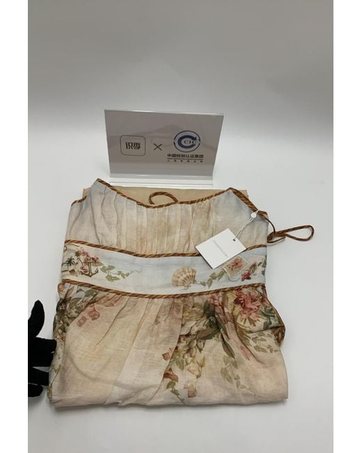 Zimmermann Natural Mahon Printed Midi Dress