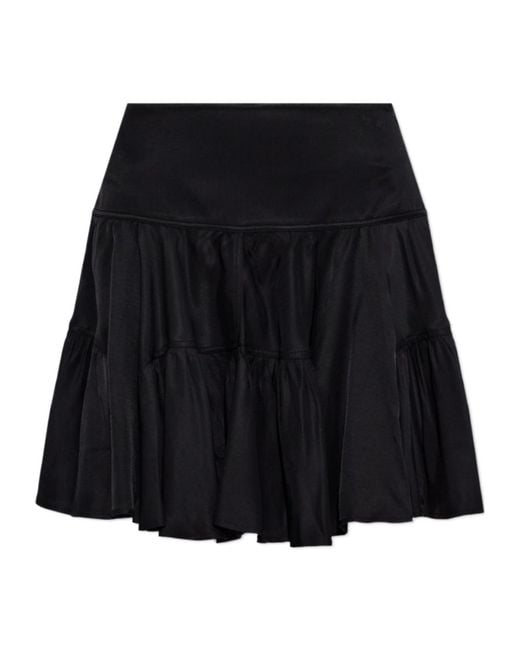 IRO Black Pleated Midi Skirt