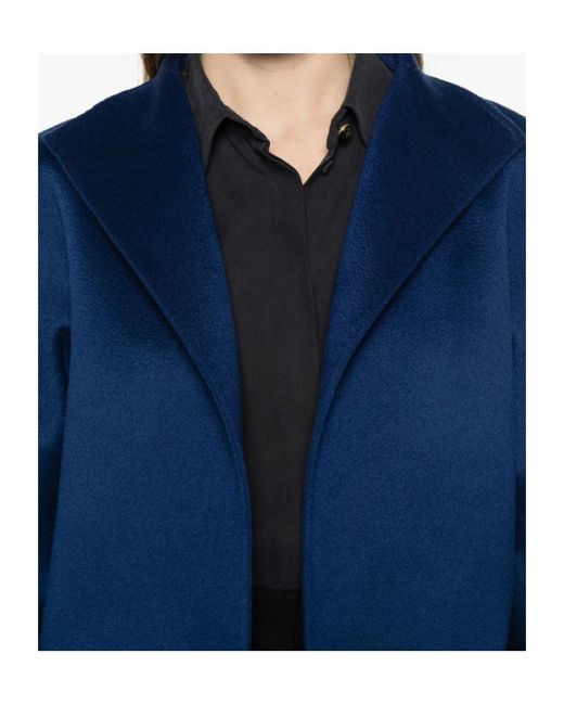 Max Mara Blue Long-Sleeved Coat
