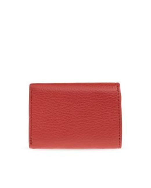 Furla Red Idea Logo Plaque Small Wallet