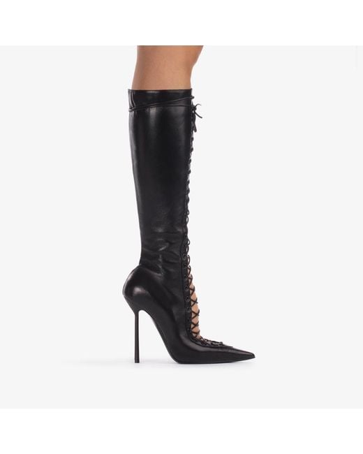 Le Silla Black Colette Heeled Lace Up Boots