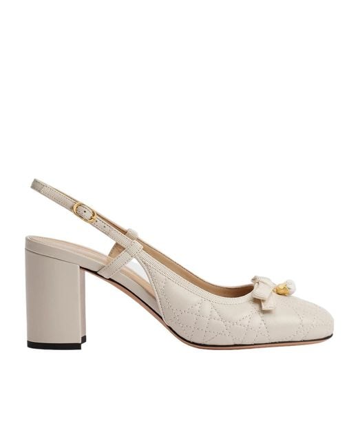 Dior White Ballet Slingback Pump
