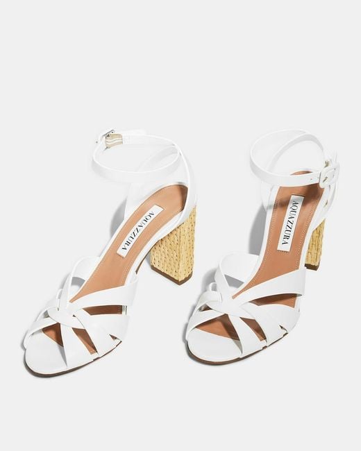 Aquazzura White Copacabana Sandals