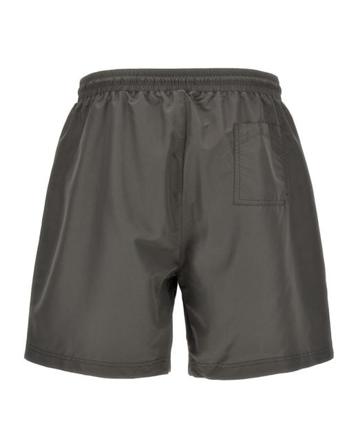 Brunello Cucinelli Gray Drawstring Swim Shorts for men