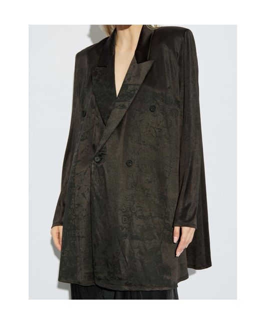 DIESEL Black G-Ardenia Ruffle Detailed Blazer