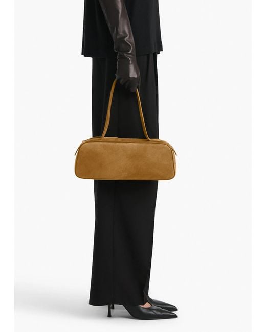 Khaite Brown Simona Zipped Shoulder Bag