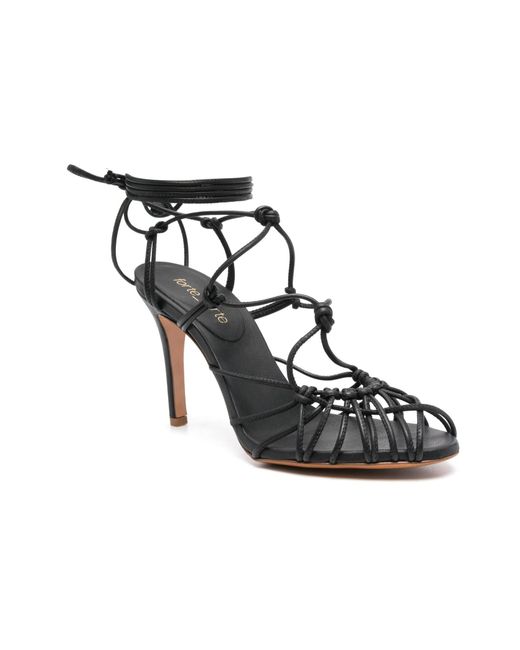 Forte_forte Black 95Mm Lace-Up Sandals