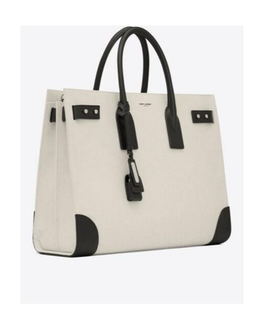Saint Laurent Natural Sac De Jour Thin Large Tote Bag for men
