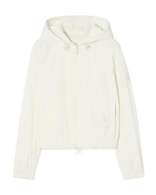 Burberry White Knight Stamp Hooded Jacket