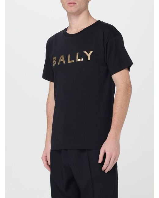 Bally Black Logo Printed Crewneck T-Shirt for men