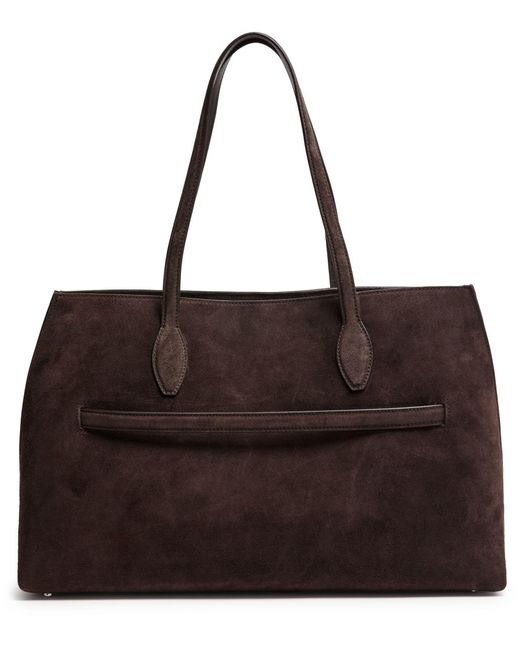 Totême Black Suede Lounge Tote Bag