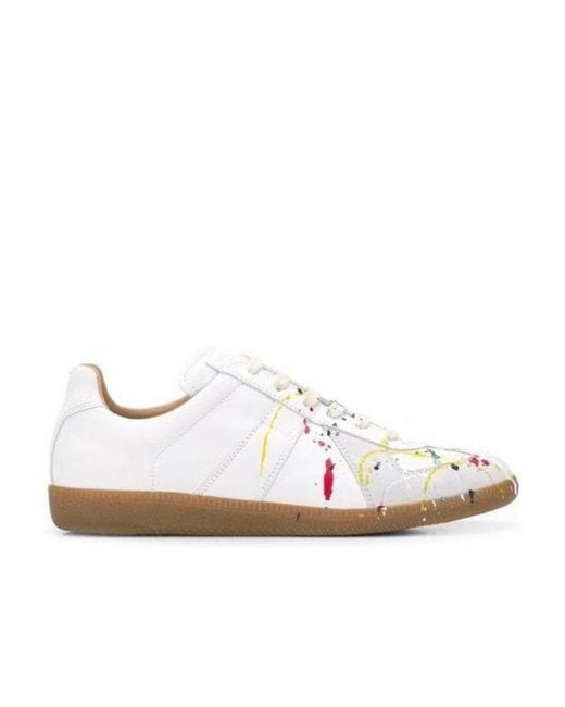 Maison Margiela White Paint Replica Sneakers for men